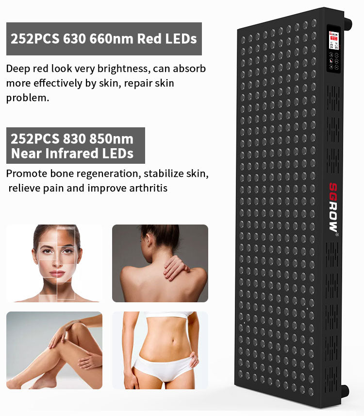 Sgrow High Power Red Light Therapy Panel 1500W