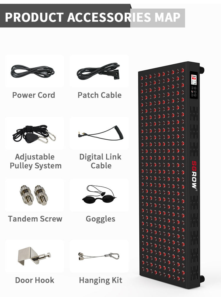 Sgrow High Power Red Light Therapy Panel 1500W