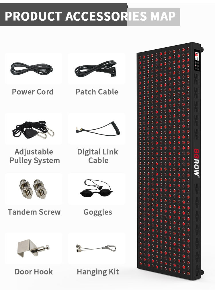 Sgrow Full Body 2400W Red Light Therapy Panel