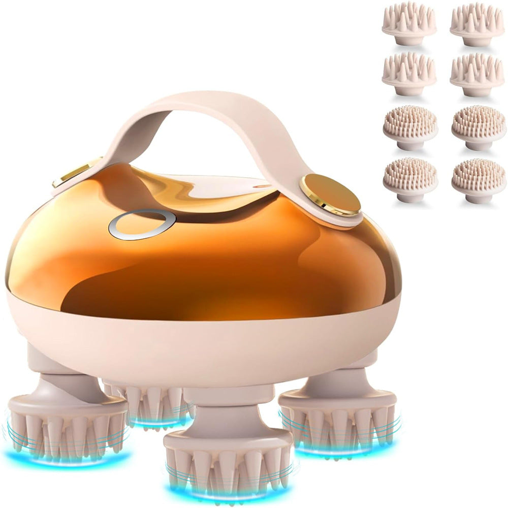 8 Silicone Claws Rechargeable Head Massager