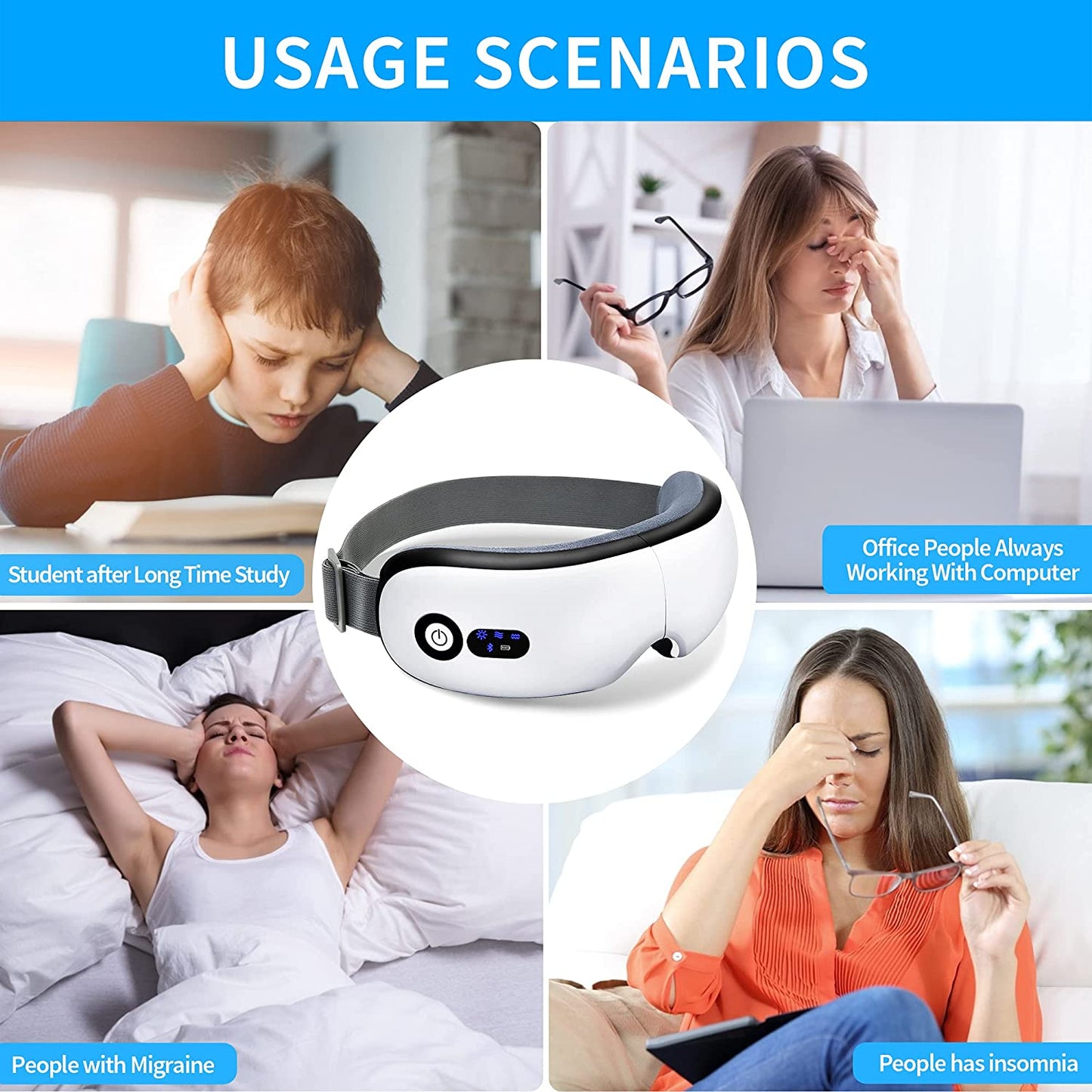 Smart Airbag Vibration Electric Eye Massager