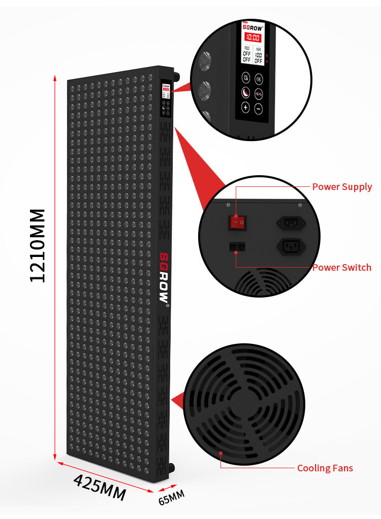 Sgrow Full Body 2400W Red Light Therapy Panel